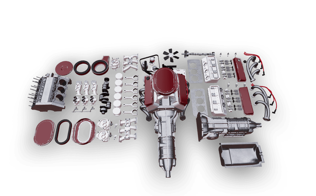 High-Fidelity V6 Engine